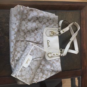 Coach bag with matching wallet